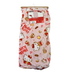 New‎ Hello Kitty Cloud Throw Blanket Pink Fuzzy 60x70inch More Apples Please